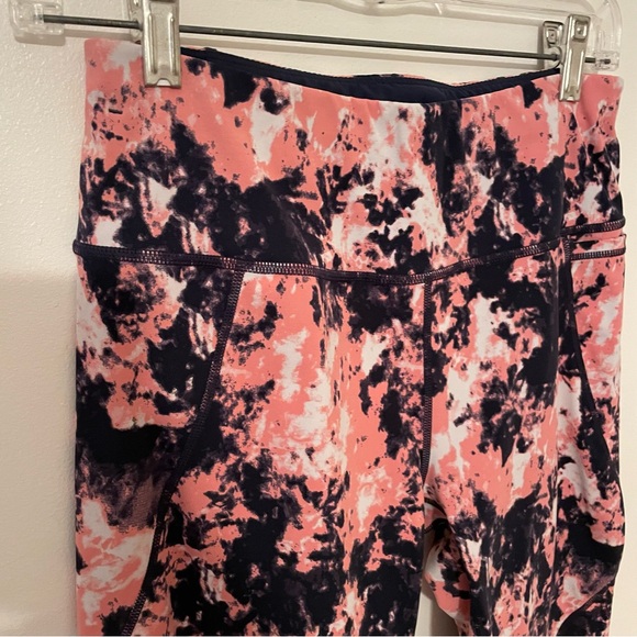Sweaty Betty The Power 7/8 Leggings Pink Navy Print High Waist - Picture 9 of 13